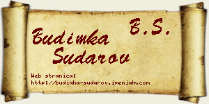 Budimka Sudarov vizit kartica